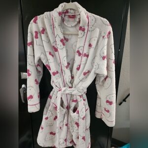 Hello Kitty Pink and White Kids Pajama Robe
